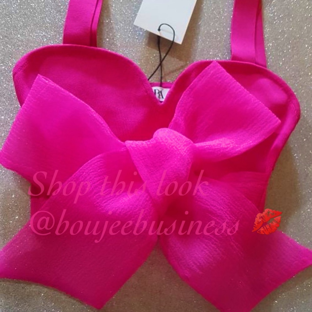 ZARA Organza Tied Crop Top - Picture 5 of 16